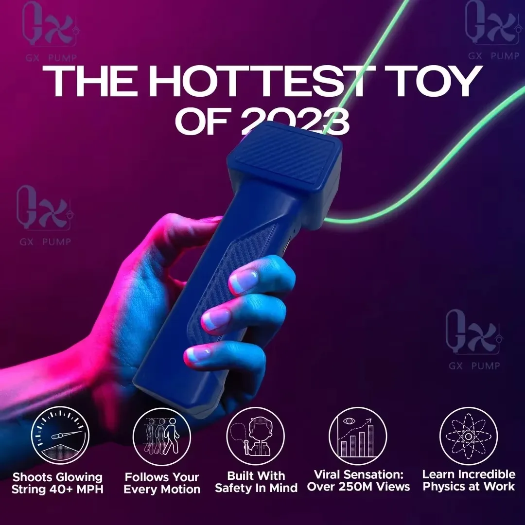 Lanzador de cuerda de cuerda, juguete antiestrés, cuerda de bucle que brilla en la oscuridad, lanzador de cuerda eléctrica USB, cuerda de mano, juguete para regalo genial