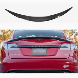 Dla modelu Tesla z włókna węglowego tylny Spoiler skrzydełko bagażnika 2014 2015 2016 2017 2018 2019 2020 2021 2022 RZ styl FRP Matt Carbon