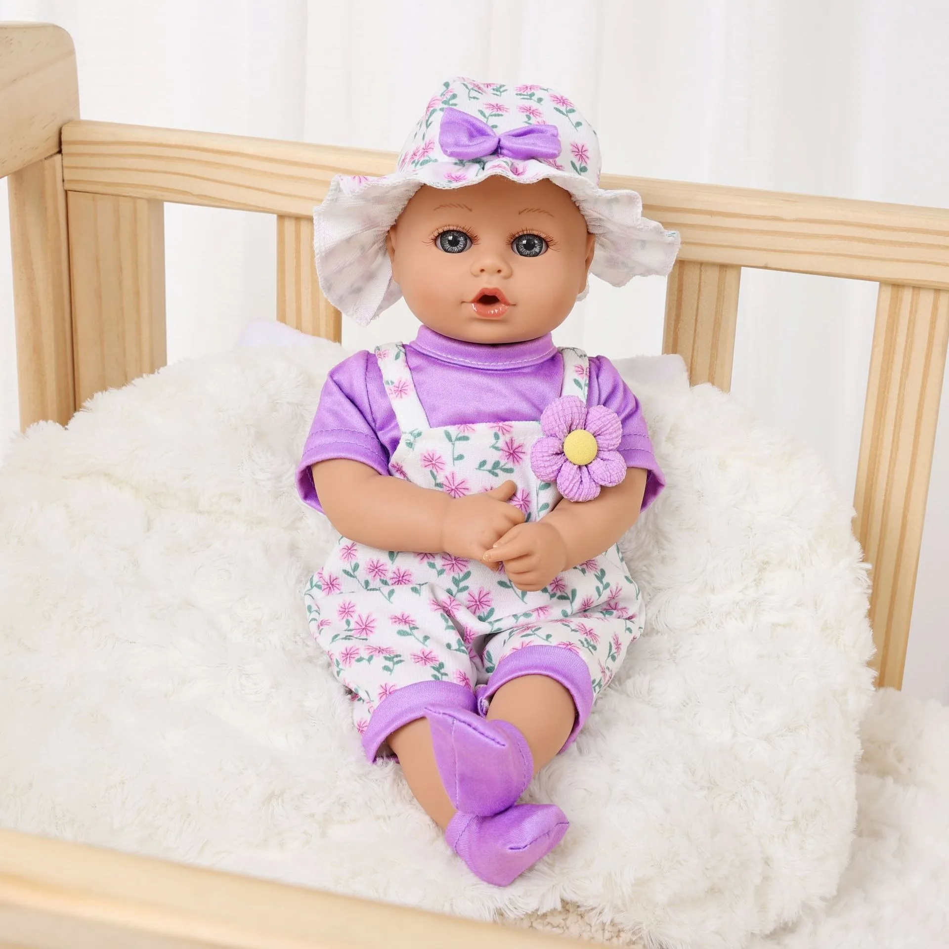 

Hot-Selling13-Inch ExquisiteRebirth Doll Soft Cute Vinyl Figure Children's Playhouse Companion Doll Early Education Comfort DQ13