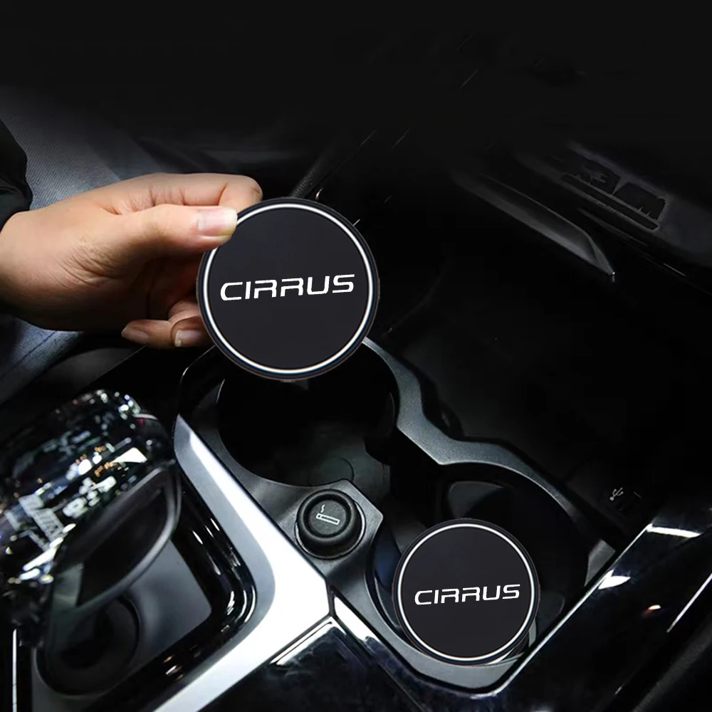 

2Pcs Car Coaster Water Cup Slot Non-Slip Pad Auto Interior Silicone Pad Decoration For Chrysler CIRRUS Car Styling Accessories