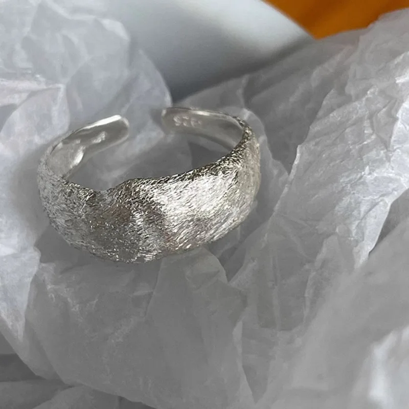 Silver Color Rings For Women Couple Minimalist Handmade Simple Geometry Ring Party Jewelry Gift Prevent Allergy