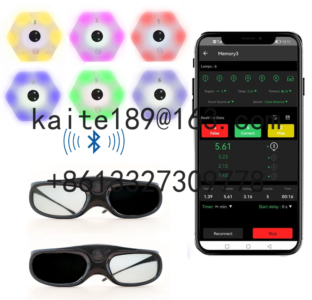 APP Bluetooth Controlled GS01 Strobe Training Glasses Adjustable Strobe Mode Sports Vision Reflex Trainer For Ball Game Athlete
