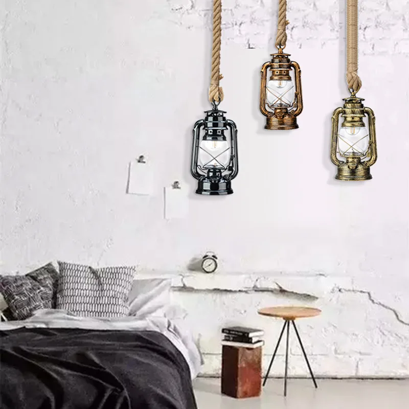 

Oil Light Vintage Retro Camping Lantern Handheld Hanging Oil Lamp Decor Living Room Party Ornament