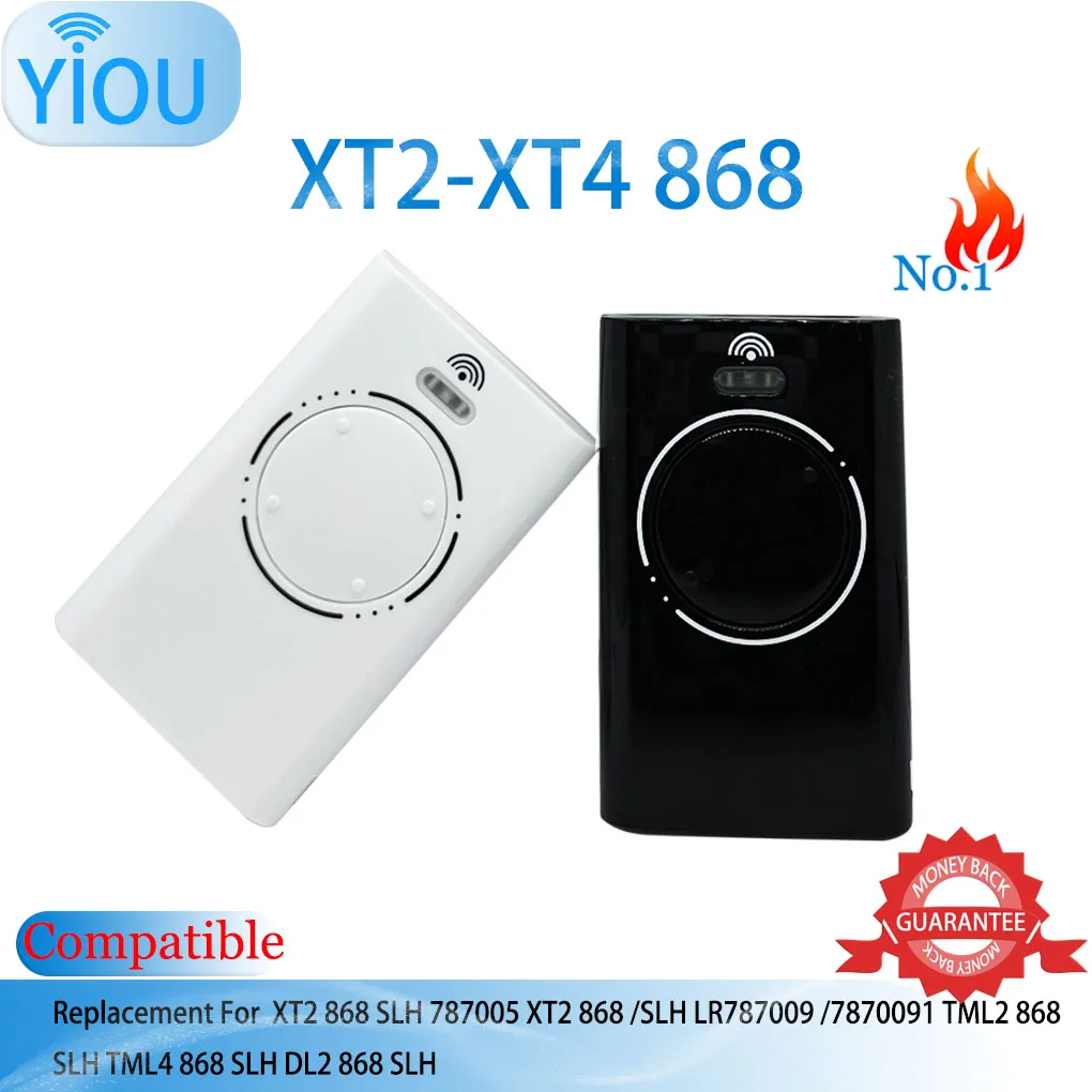 YIOU XT2 868 SLH LR 787005 787006 787009 787010 7870091 7870101 TML2 TML4 868Mhz Frequency  Garage Door / Gate Remote Control