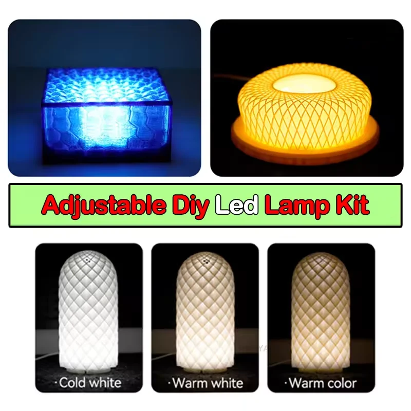 Kit de lámpara led de laboratorio bambu 001, impresión 3D, modelo DIY, Kit de lámpara LED, piezas de impresión 3d, kit de lámpara led 001 recargable para laboratorio bambu