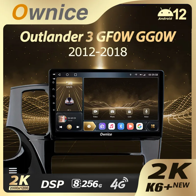 

Ownice K6+ 2K for Mitsubishi Outlander 3 GF0W GG0W 2012 - 2018 2din Android AutoRadio Car GPS Navigation Multimedia Video Player