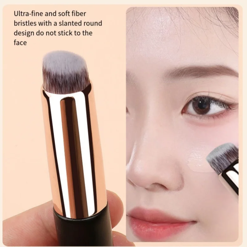 แปรงทาปากซิลิโคน 1 ชิ้น แบบสองหัว มีฝาปิด ใช้ได้กับคอนซีลเลอร์ ลิปสติก ลิปบาล์ม อุปกรณ์แต่งหน้าอเนกประสงค์ พกพาสะดวก