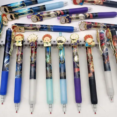 6 stycken nya anime gelpennor söta 0,5 mm svarta bläckpennor för barn som lär sig brevpapper belöning barnens daggåva 10 best sales penna penna evangelion - №5