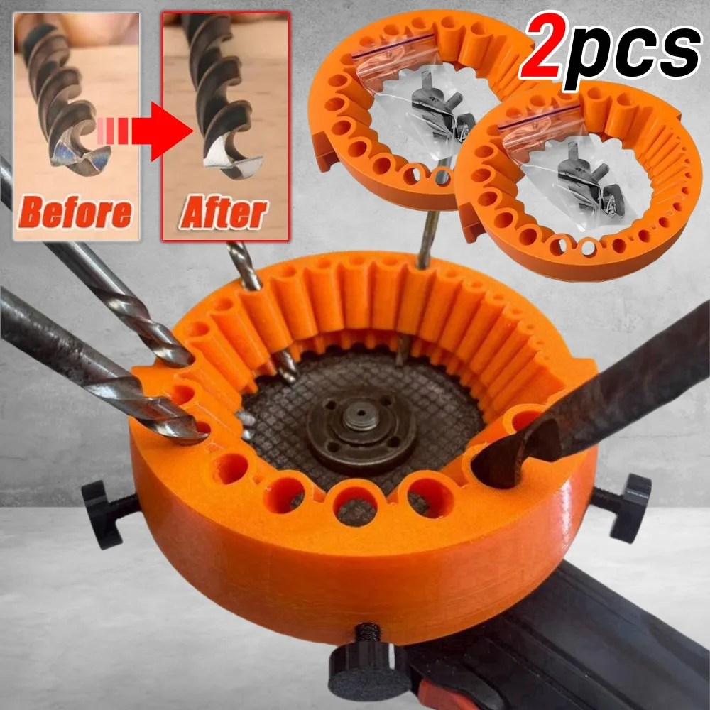 

2PCS Drill Bit Grinder Portable Multi Specification Drill Bit Grinding Tool Electric Tool Parts Grinder for 2-13mm Drill Bits