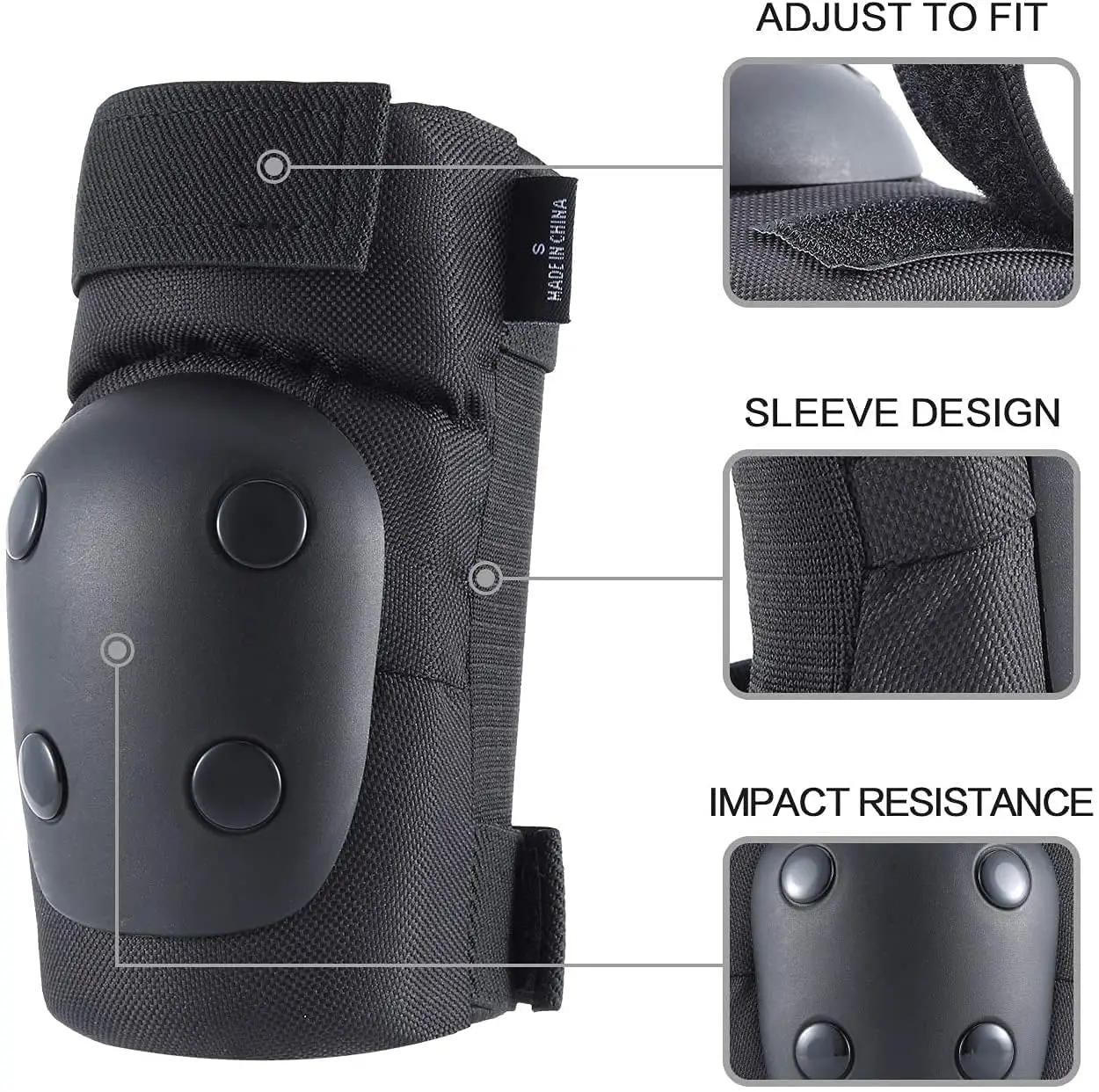 INMOTION Adult Knee Pads Elbow Pads Wrist Guards 6 in 1 Protective Gear Set for Biking Roller Skating Cycling Outdoor Sports