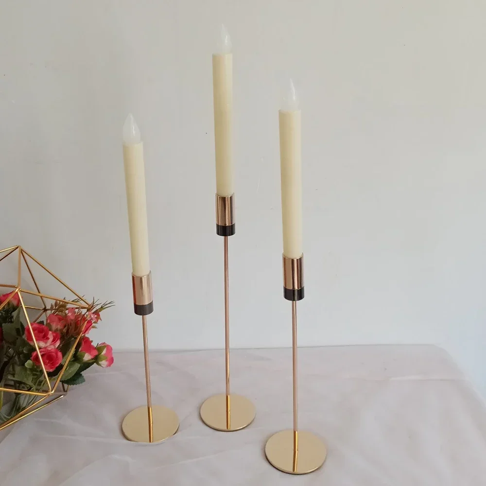 

Metal Candle Holders Luxury Gold Mix Black Candlestick Wedding Stand Exquisite Candlestick Candelabra Table Home Decor