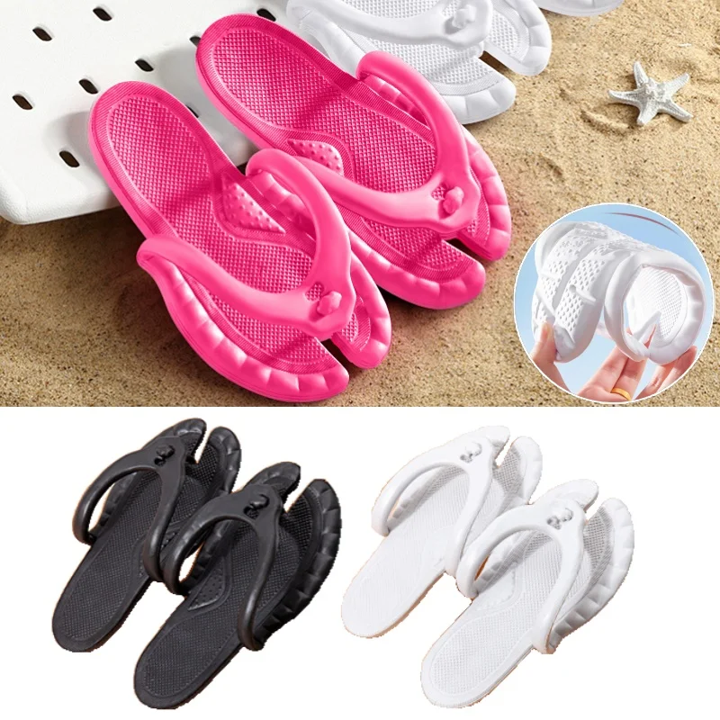 

Дорожные складные тапочки, портативные женские душевые тапочки для ванной комнаты, нескользящие мужские тапочки для деловых поездок, неэссенционные принадлежности