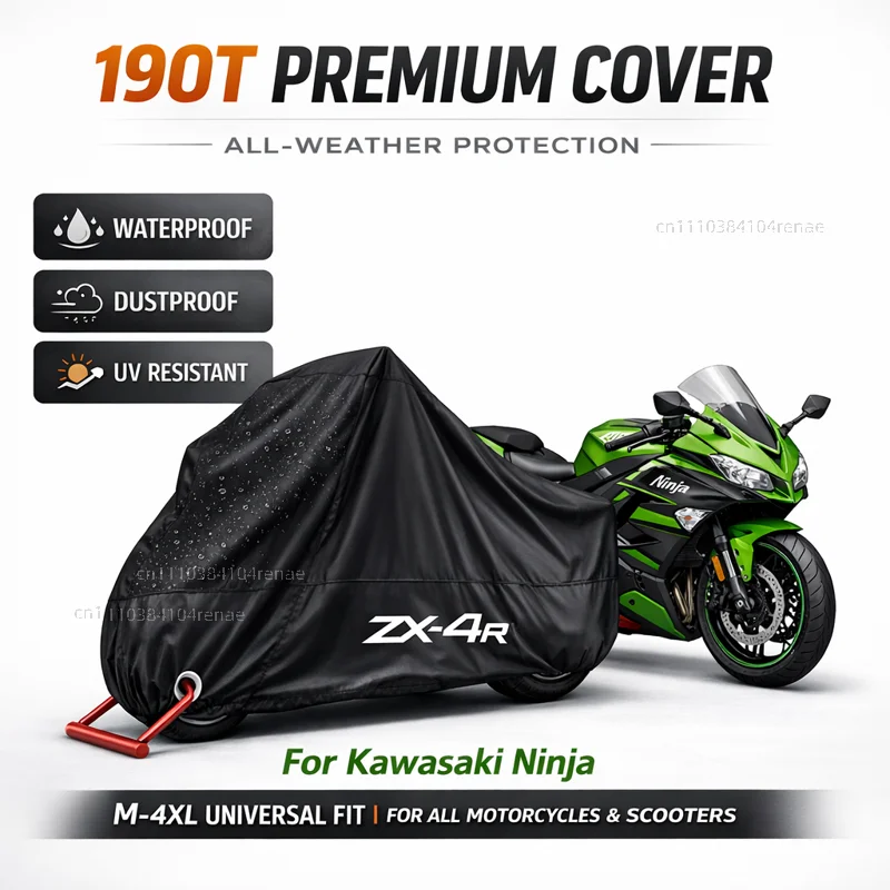 

Чехол для мотоцикла Kawasaki Ninja ZX4RR ZX 4RR Ninja ZX 4R ZX4R 190T, водонепроницаемый, пылезащитный, с защитой от ультрафиолета, всесезонный