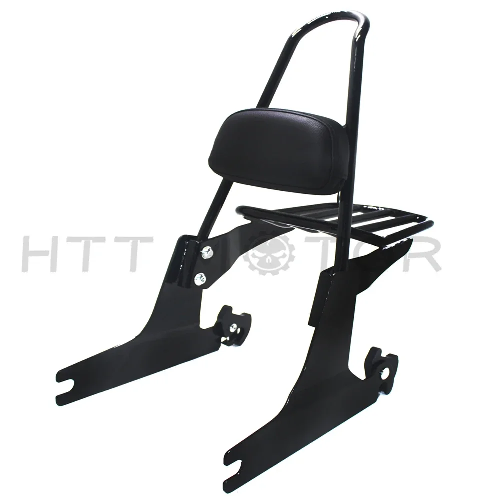 Aftermarket części do motocykli czarny Sissy Bar bagażnik oparcia odpinany do modeli Harley Davidson Dyna 2007-2016 2015