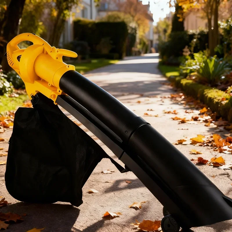 Electric High Power Leaf Blower Vacuum 2-in-1 Garden Cleaning Machine Outdoor Yard Leaf Collector Strong Blower for Lawn Trees