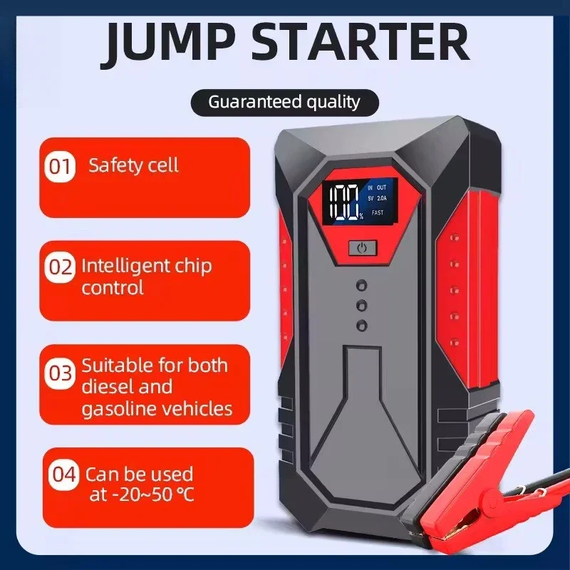 New 12V 6000mAh Car Jump Starter Device Petrol Diesel Car Emergency Booster for Auto Tyre,Motorcycles,Bicycles Power Bank