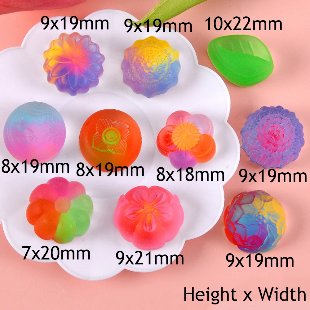 10PCS Chinese Pastry Series Miniature Flat Back Resin Cabochons For Hairpin Scrapbooking DIY Home Decor Craft Accessories