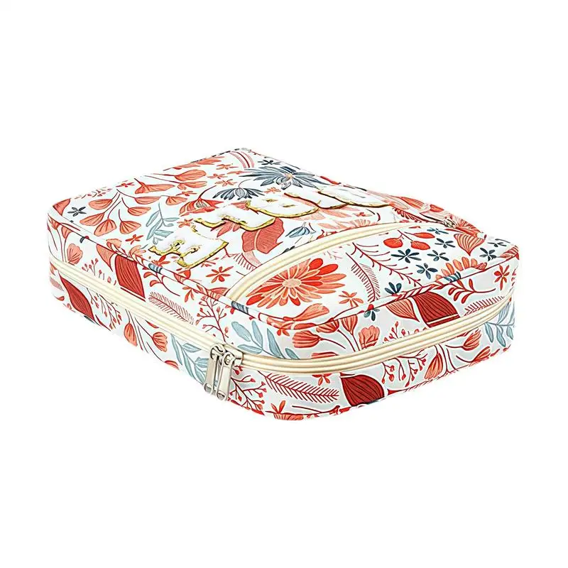 Чехол для Библии, переноска для Библии, сумка для хранения с цветочным принтом, большая сумка-тоут на молнии, органайзер для хранения, защитный карман, эстетический для