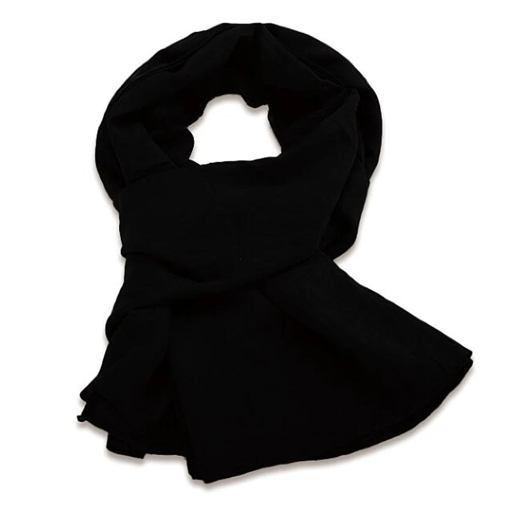 Solid Black Women Muslim Hijabs Soft Cotton Turban Breathable Scarf High Quality Headband Ladies Headscarf Shawl Wrap RIMAIRE