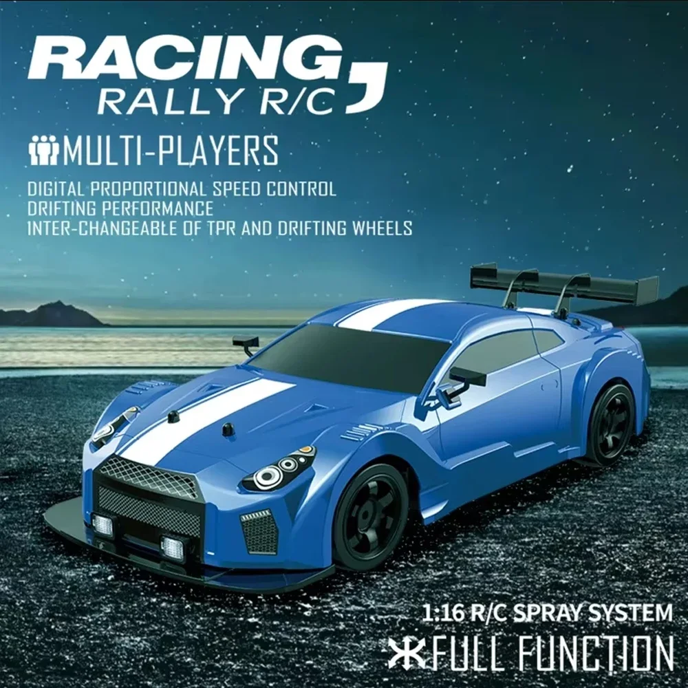 1/16 RC Car AE86 2.4G Remote Control Racing Vehicle 4x4 High-Speed RC Drift Cars 18km/h Waiting For Light Spray Toys for Boys