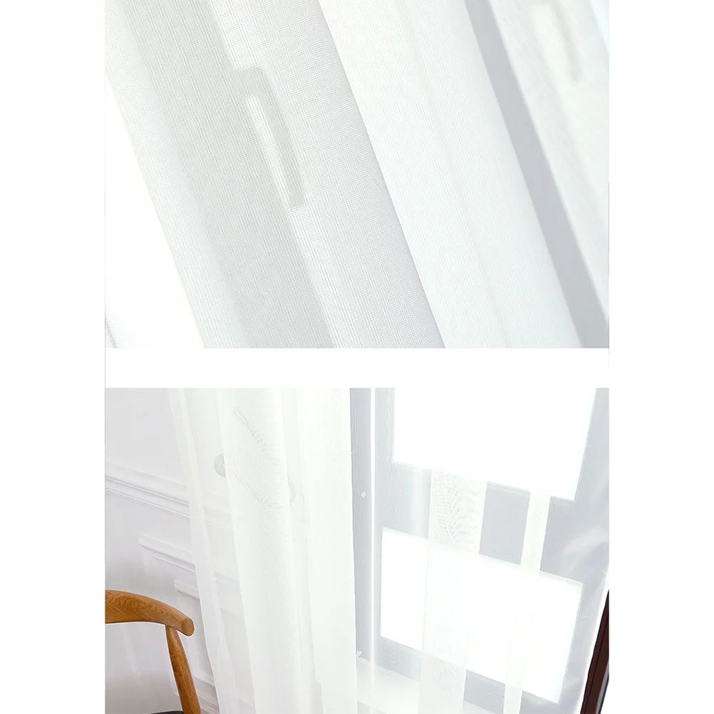 

Transparent Window Curtain Sheer Window Voile Curtains Sheer Curtain for Home Bedroom Living Room - 200x100cm (White)