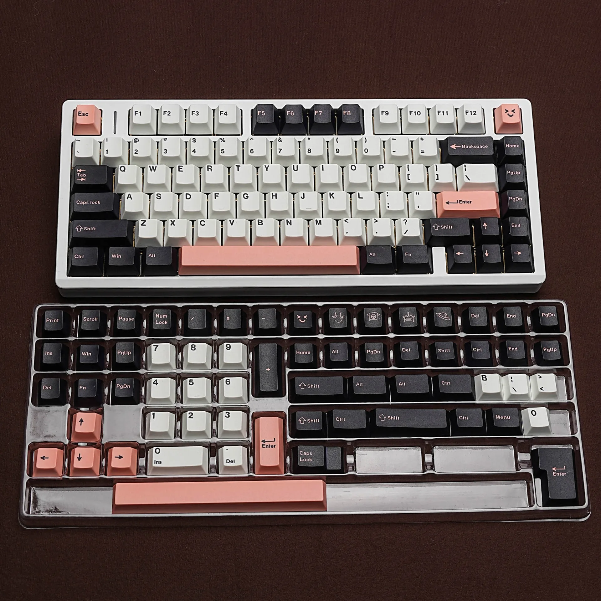 

Механическая клавиатура Olivia с кейкапами GMK 7U ISO (испанский, французский, немецкий, Abnt2, русский, японский, корейский), профиль Cherry, PBT, DIY