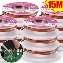 10/1Rolls 1.5M Length Desoldering Braid Tape Copper Solder Wire Soldering Wick Tin Solder Removal Braid Welding Wire Repair Tool