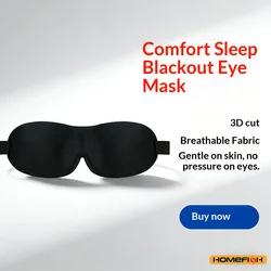 Breathable 3D Adjustable Sleep Mask – Blocks Light, Allows Air Circulation for Eyes, Unisex Comfort Fit