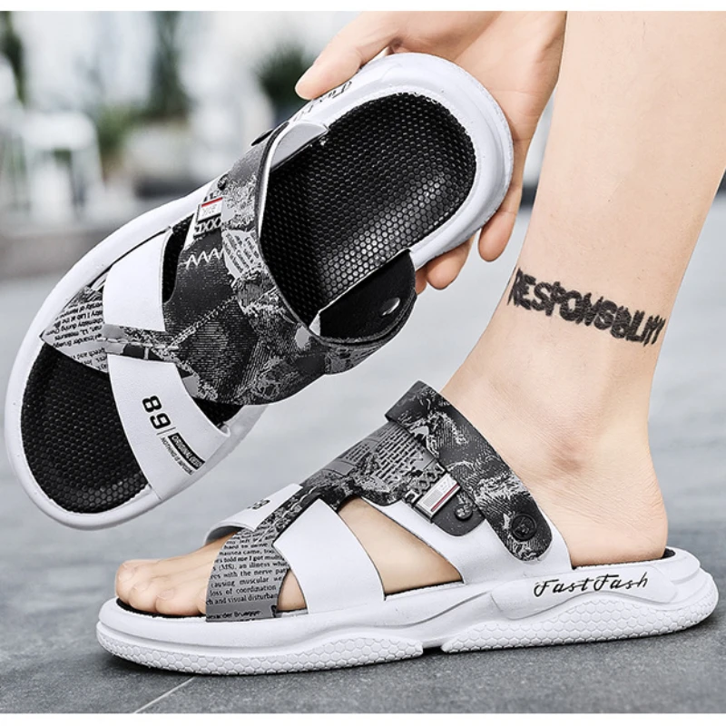 الرجال الاتجاه الصنادل رشاقته لينة وحيد ثنائي الغرض النعال المنزل كتم المضادة للانزلاق الشرائح في الهواء الطلق الشاطئ صندل كاجوال أحذية للرجال