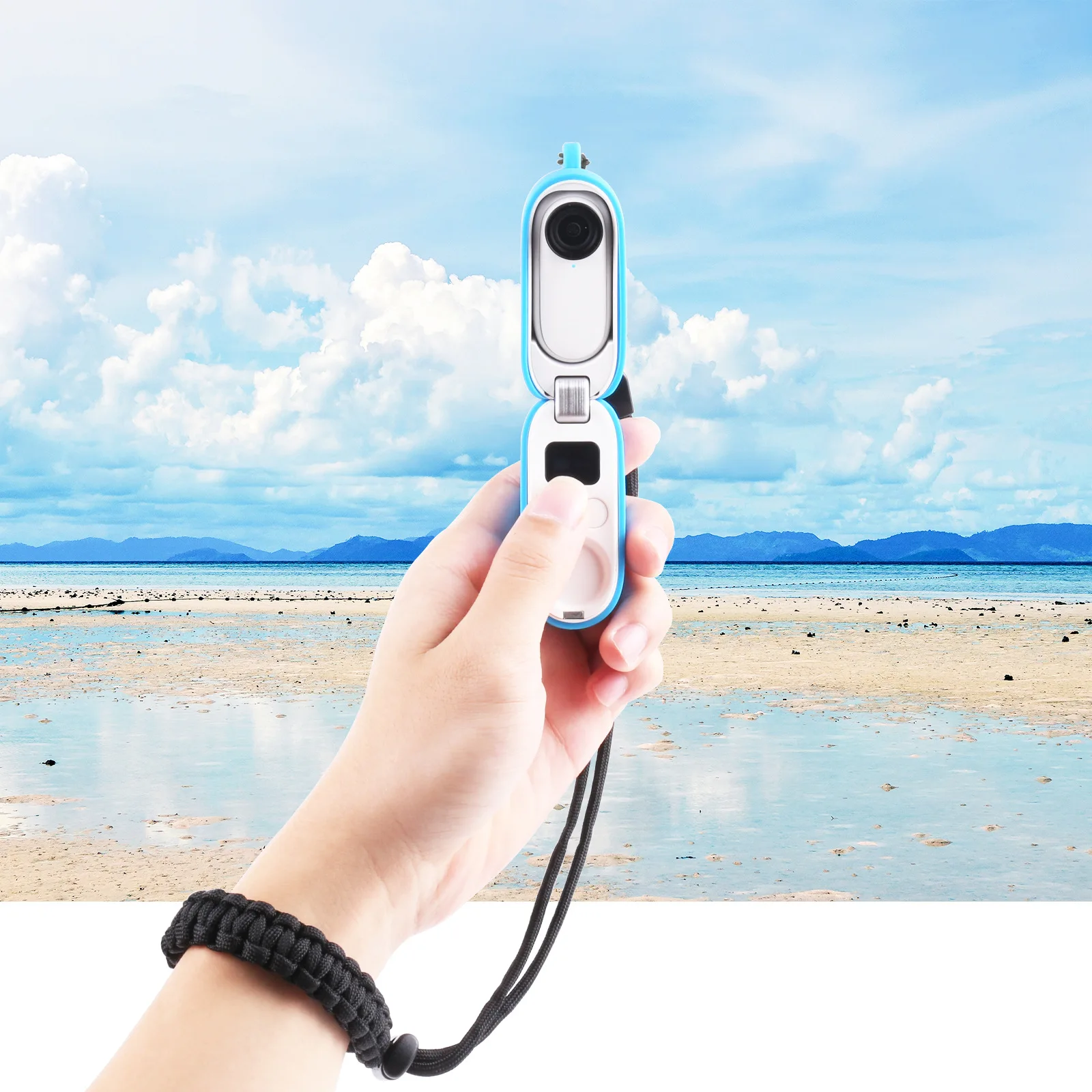 حبل من النايلون المنسوج يدويًا من PULUZ لكاميرا DSLR/كاميرا بدون مرآة/الهاتف/DJI OSMO/Gopro/insta360 حزام معصم متين لكاميرا الحركة