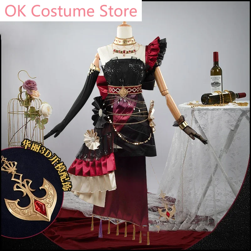 [Aangepast] Spel Umamusume: Mooie Derby Gold Ship Cosplay Kostuum Prachtige Uniform Jurk Halloween Outfit Vrouwen Nieuw