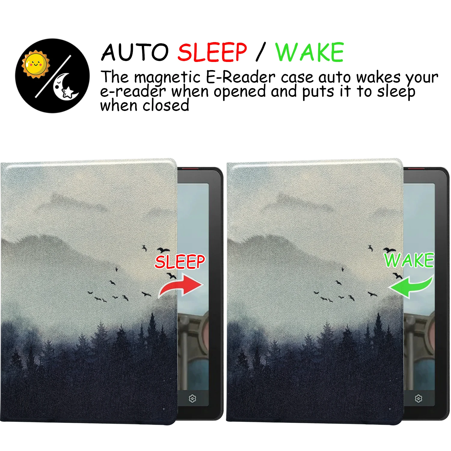 Etui Bigme B6 Color / Bigme B6 Magnetic Case, ultracienkie, lekkie, z wysokiej jakości skóry, z funkcją automatycznego usypiania/ogniwania i magnetycznym zamknięciem. — zdjęcie produktu 5