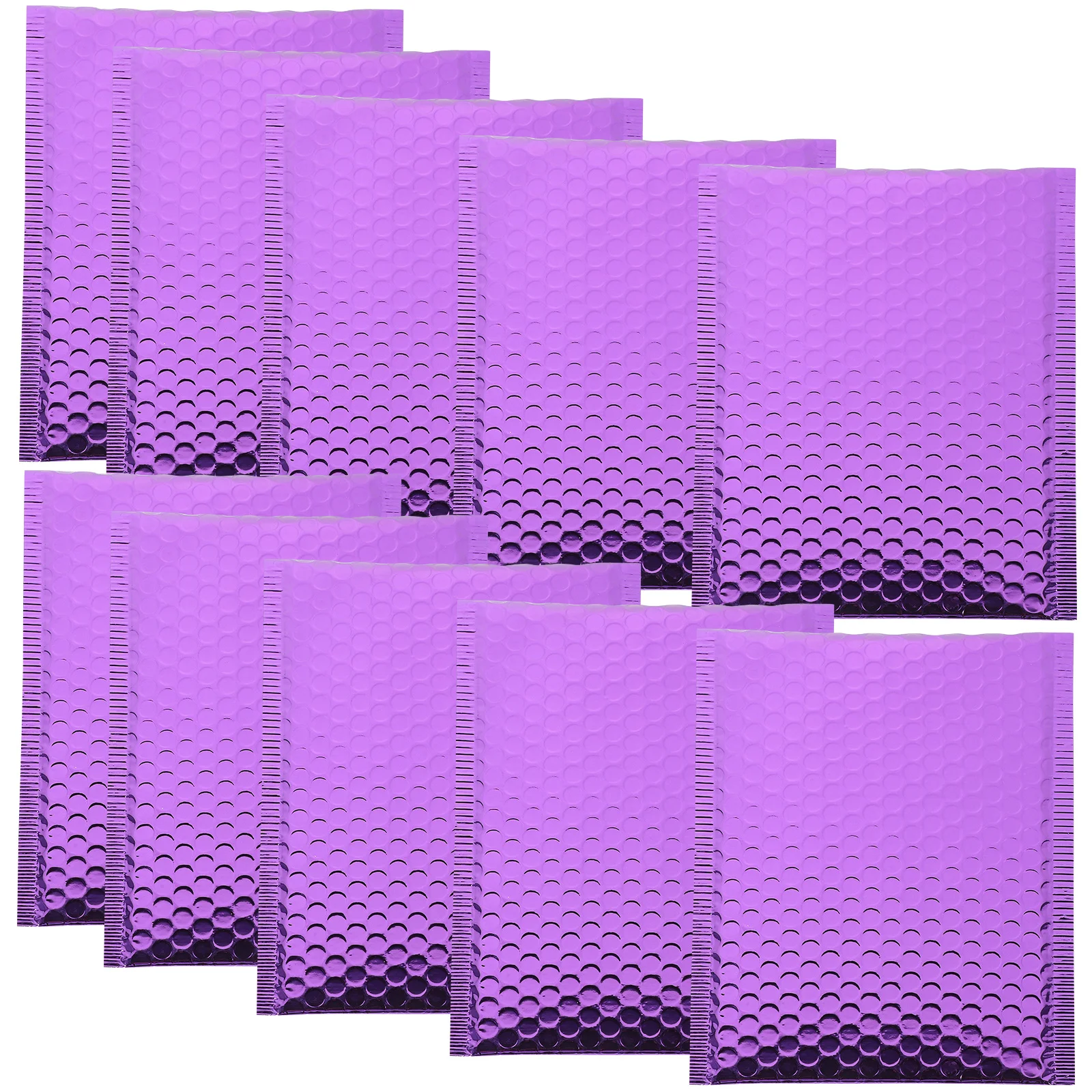 Enveloppes à bulles professionnelles multifonctions, 10 pièces, auto-scellantes, expédition rembourrée, sacs de protection, enveloppes à bulles violettes