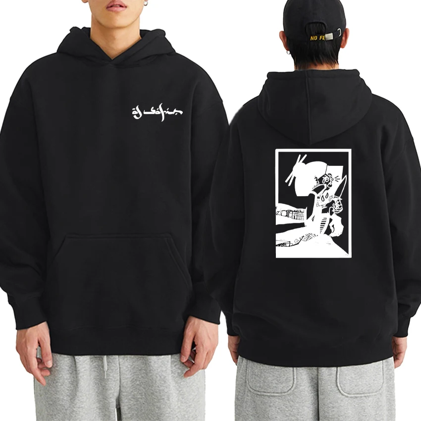 

Al Safir 2025 Pop Graphic Harajuku Double Sided Print Y2k Hip Hop Sweatshirt Loose Men Women Long sleeve Hoodie Unisex Pullovers