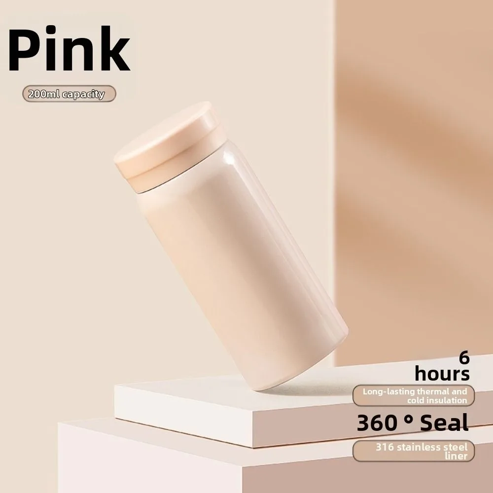 

200ml Mini Thermos Cup Ultra-compact Portable Fashion Water Cup Leak-proof 316 Stainless Steel Thermos Kettle Children Students