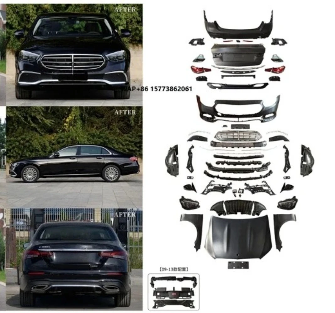 For E Class W212 2009-2014 Executive Bodykit Suit Modified 2021 W213 Plastic Material for 2009-2014 E Class W212