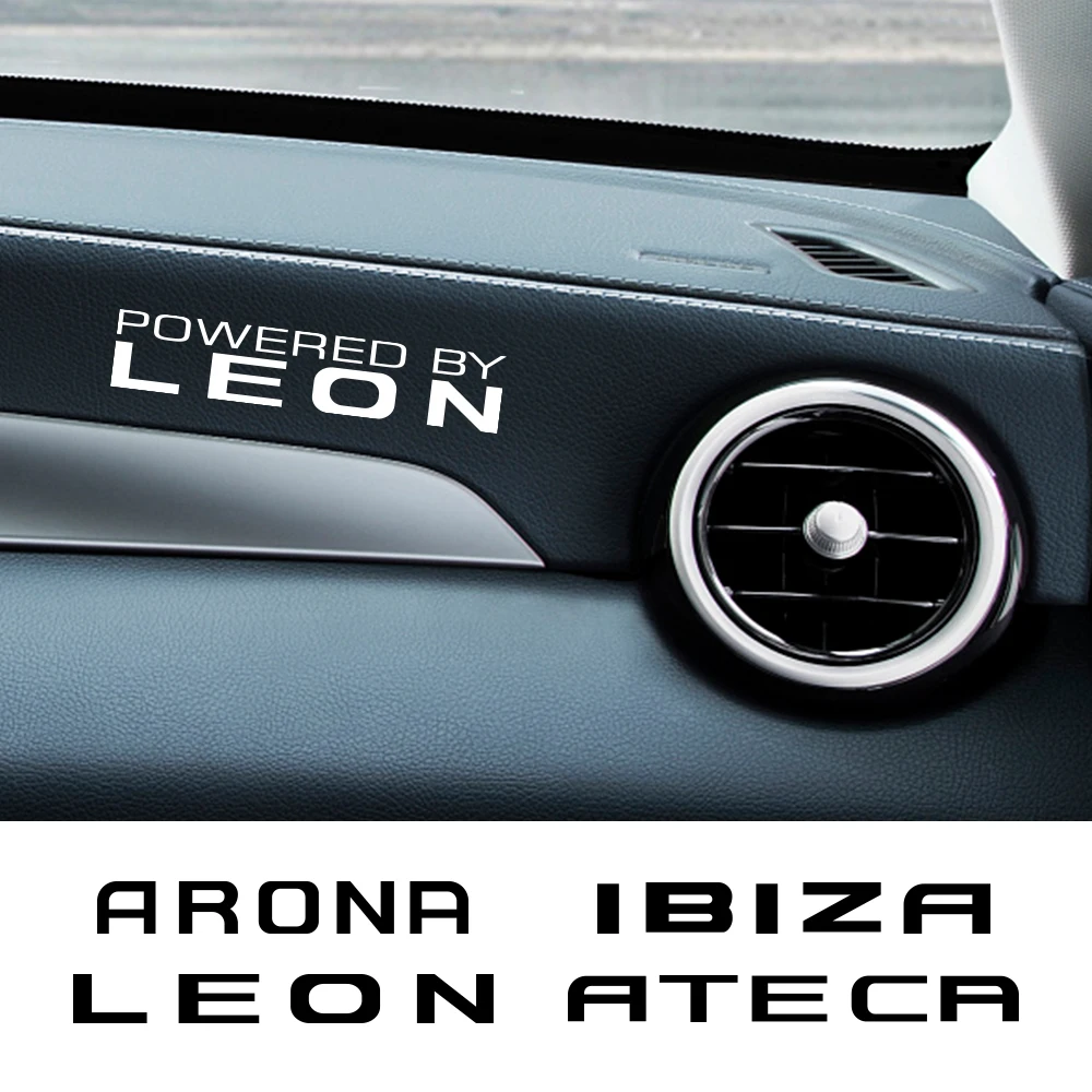 

2PCS Car Dashboard Console Decor PVC Stickers Vinyl Flim Decals Auto Interior Accessories For Seat Leon Ibiza Ateca Arona