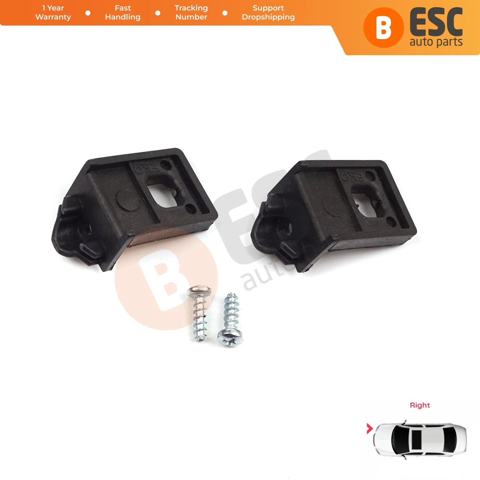 EHL25 Right Headlight Holder Mount Repair Bracket Tab Set for VW Touran MK1 2003-2010 Caddy MK3 2004-2010 Pre-Facelift 1T0998225