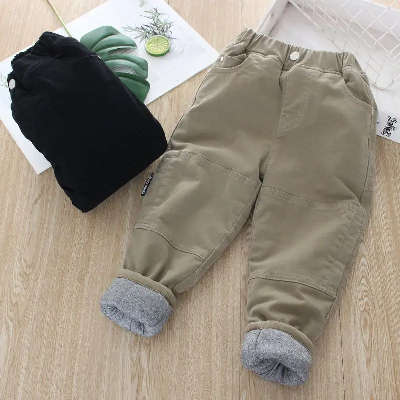 

2023 new Spring Autumn Girls Kids Padded velvet Pants Baby Children Long Pant Trousers Children Clothes 2-12T