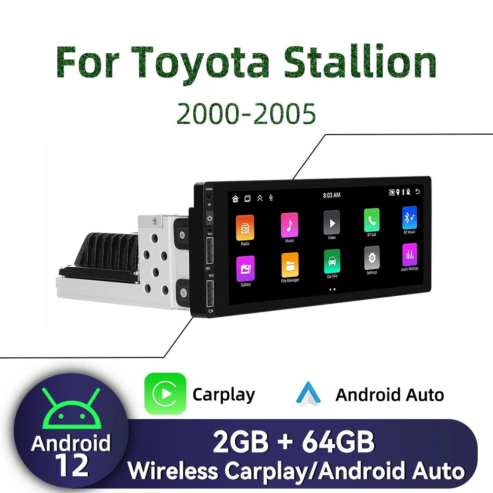 

1 Din Radio Android Car Multimedia for Toyota Stallion 2000-2005 6.9" Screen Stereo Head Unit Carplay Autoradio GPS Navigation