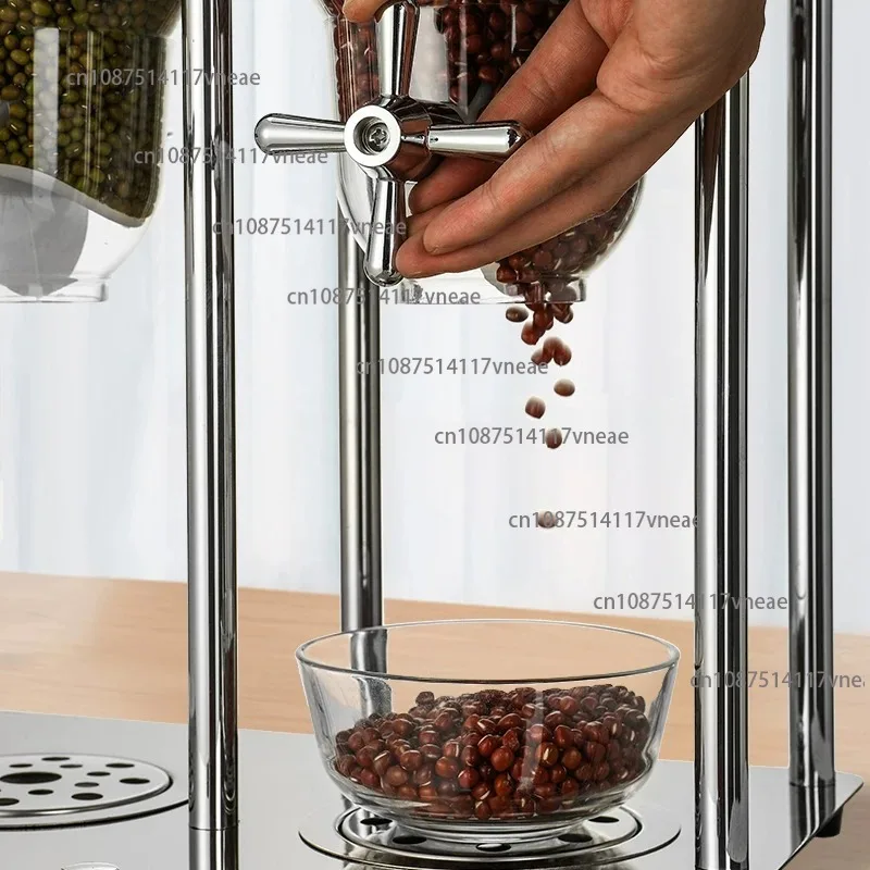 Hotel Cereal Dispenser Thickened Stainless Steel Cereal Machine Oat Machine Grain Dispenser Coffee Beans Tea Leaves