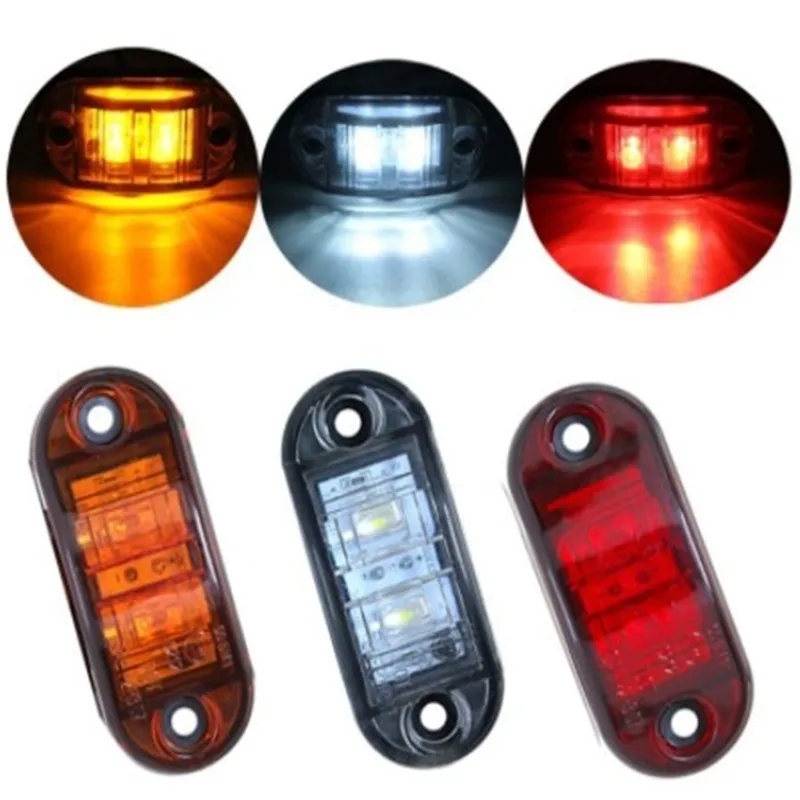 

24V Truck Parts Side Marker Lights White Indicator Lorry Trailer UTE Turn Signal Side Front Position Clearance Lamps Led Lorry