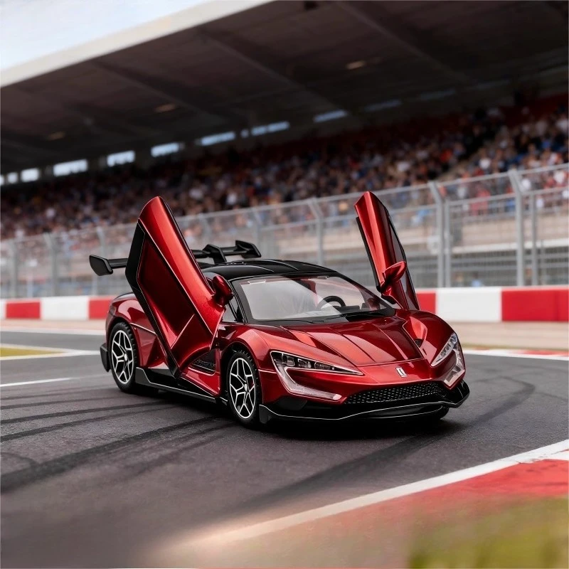 1:32 LOOK UP AT U9 symulacja modeli samochodów sportowych ze stopu, kolekcjonerskie ozdoby, luksusowe zabawki dla chłopców, prezenty urodzinowe