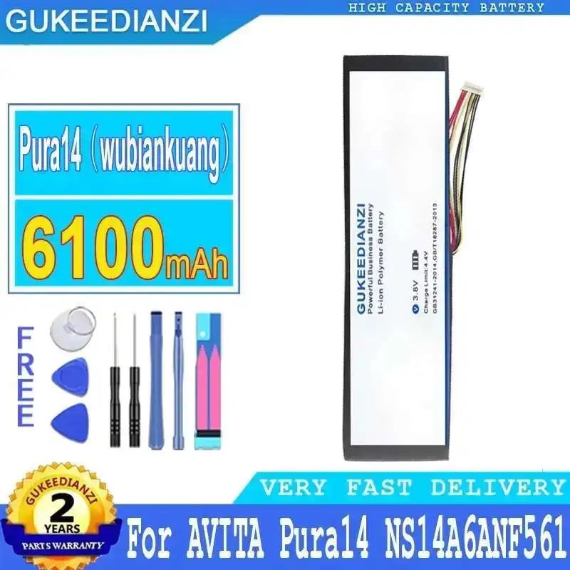 

6100Mah Fast Charging Laptop Battery High-Capacity For Avita Pura14 NS14A6ANF561 CN6613-2S3P NO Frame