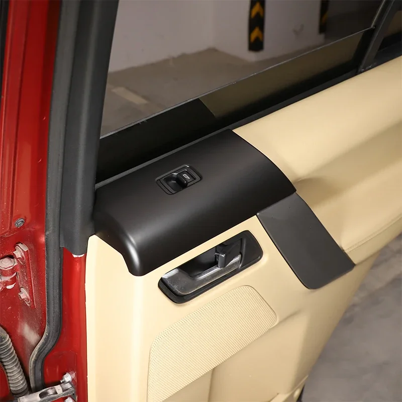 ABS Carbon Fiber For Land Rover Freelander 2 2007-2015 Car Glass Lift Button Frame Decorative Sticker Car Interior Accessories