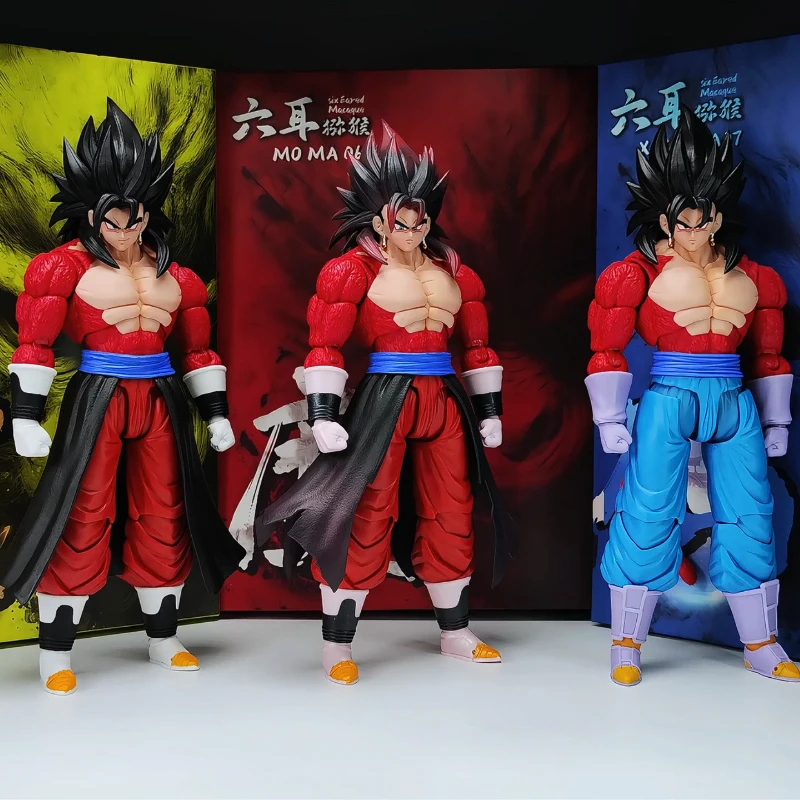 【24-hour Shipping】Kong Model (Beast Deities) Dragon Ball SHF Six Ears Series Super Saiyan SSJ4 Vegetto 1/12 Action Figure Toys