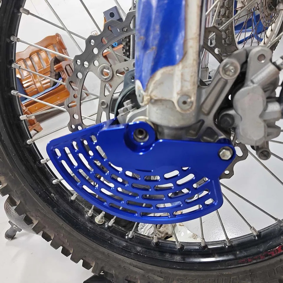 Motorcycle Brake Disc Caliper Guard - Aluminum Rotor Protector For YZ125/250/250F/450F 2006-2024