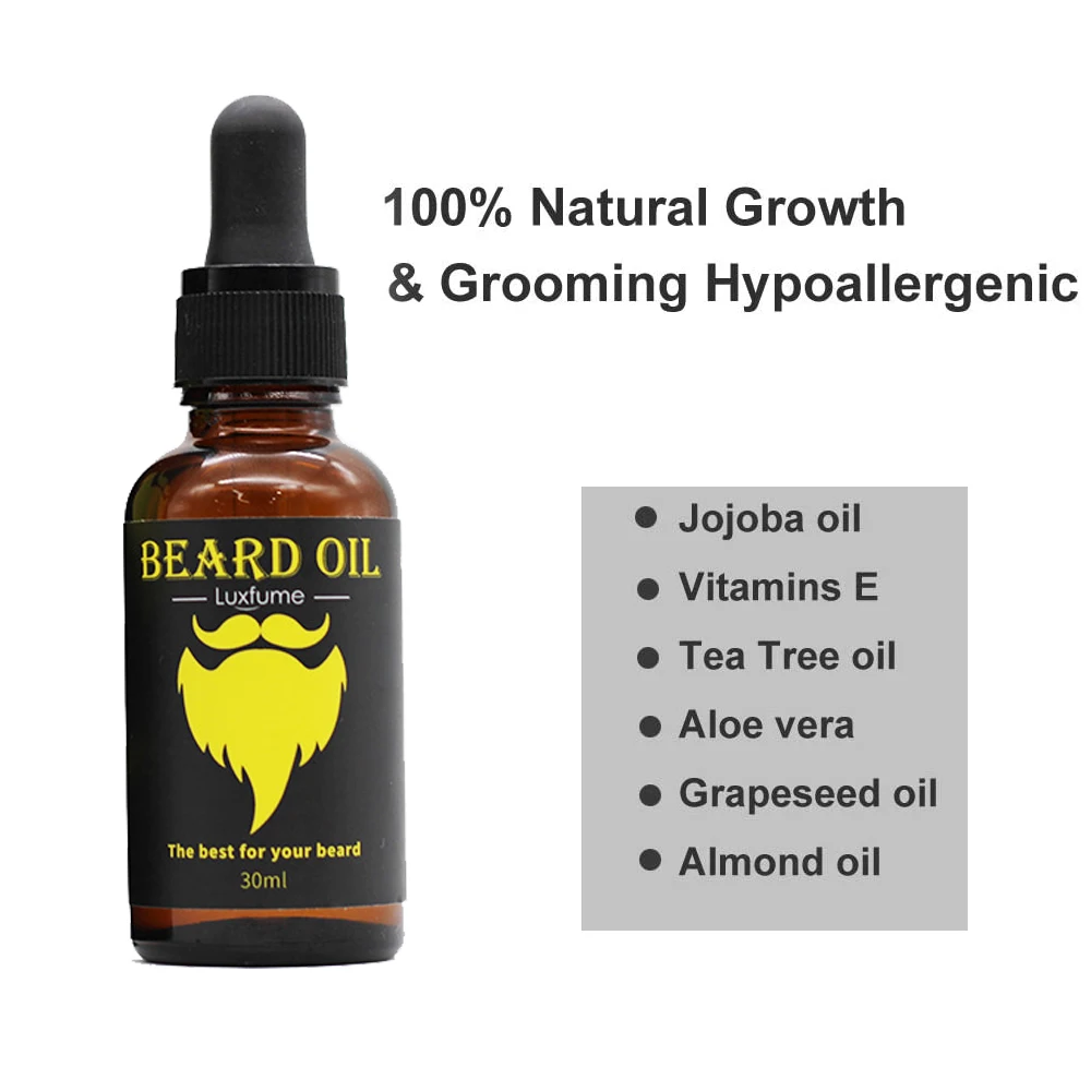 Men Beard Growth Kit for Facial Hair Growth Beard Nourishing Growth Essential Oil Beard Derma Roller to Help You Grow a Beard