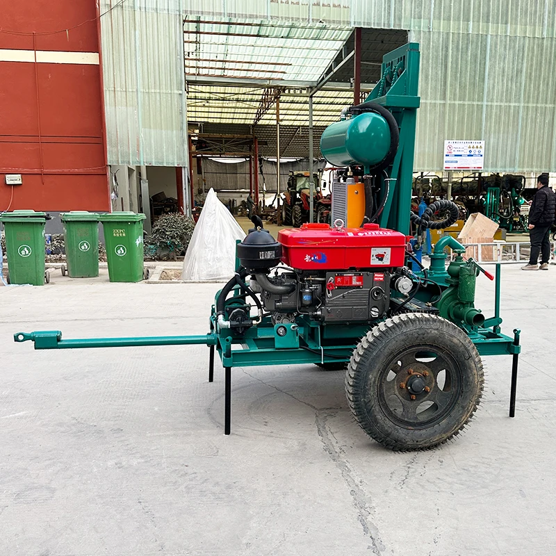 150m 25hp Diesel Hydraulic Rotary Multifunctional Water Well Drilling Rig Four Cylinder Wheel Rig Long Service