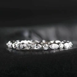 Huitan Marquise Cubic Zircon Design Women Rings Thin Band Temperament Versatile Female Finger Rings Statement Jewelry Fancy Gift